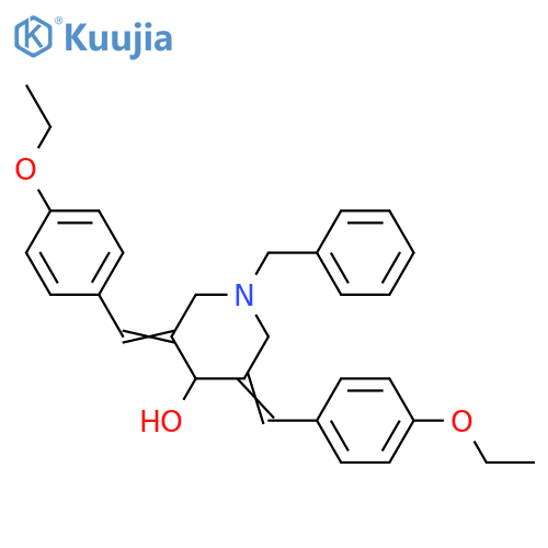 1-BENZYL-3,5-BIS[(4-ETHOXYPHENYL)METHYLENE]-4-PIPERIDINOL structure