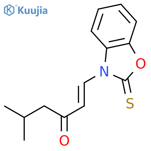 1-Hexen-3-one, 5-methyl-1-(2-thioxo-3(2H)-benzoxazolyl)- structure