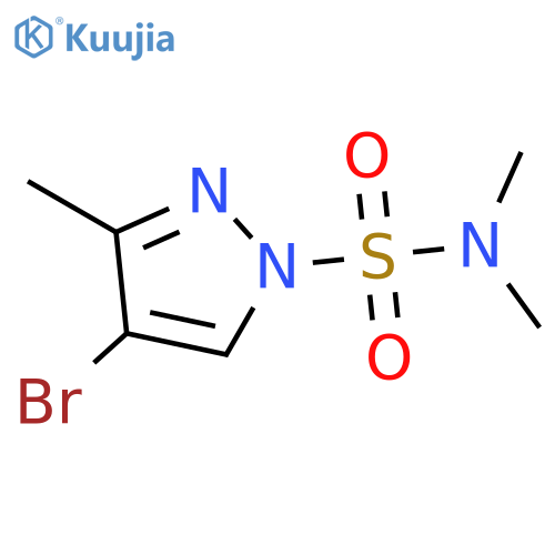 4-bromo-N,N,3-trimethyl-1H-pyrazole-1-sulfonamide structure