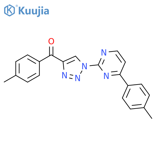 2-[4-(4-methylbenzoyl)-1H-1,2,3-triazol-1-yl]-4-(4-methylphenyl)pyrimidine structure