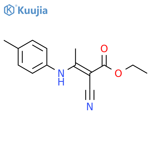 2-Butenoic acid, 2-cyano-3-[(4-methylphenyl)amino]-, ethyl ester, (Z)- structure