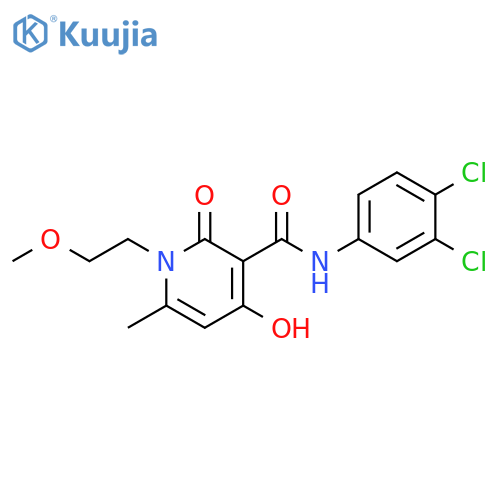 N-(3,4-dichlorophenyl)-4-hydroxy-1-(2-methoxyethyl)-6-methyl-2-oxo-1,2-dihydropyridine-3-carboxamide structure