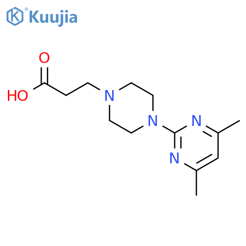 3-(4-(4,6-Dimethylpyrimidin-2-yl)piperazin-1-yl)propanoic acid structure
