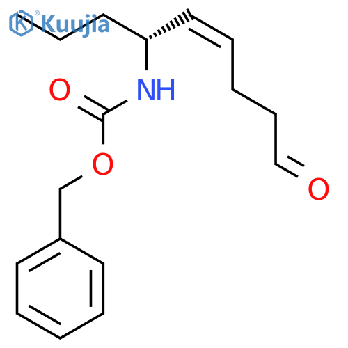 CARBAMIC ACID, [(1R,2Z)-6-OXO-1-PROPYL-2-HEXENYL]-, PHENYLMETHYL ESTER structure