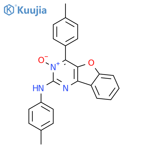 BENZOFURO[3,2-D]PYRIMIDIN-2-AMINE, N,4-BIS(4-METHYLPHENYL)-, 3-OXIDE structure