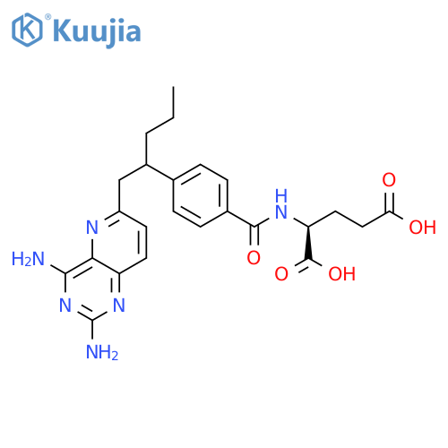 L-Glutamic acid, N-[4-[1-[(2,4-diaminopyrido[3,2-d]pyrimidin-6-yl)methyl]butyl]benzoyl]- structure