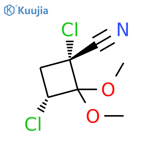 Cyclobutanecarbonitrile, 1,3-dichloro-2,2-dimethoxy-, trans- (9CI) structure