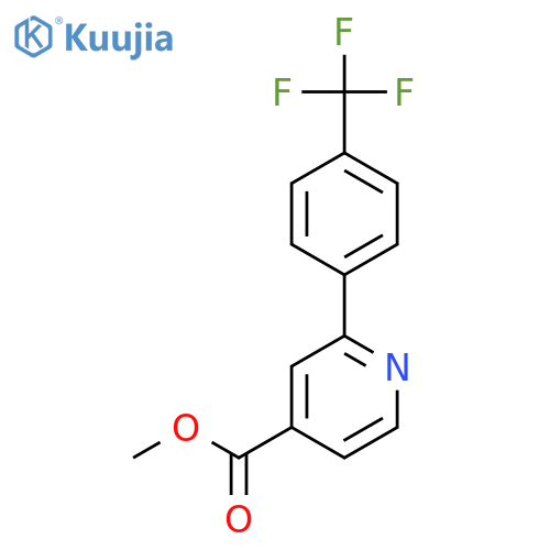 4-Pyridinecarboxylic acid, 2-[4-(trifluoromethyl)phenyl]-, methyl ester structure