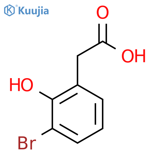 Benzeneacetic acid, 3-bromo-2-hydroxy- structure