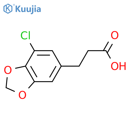 3-(7-chloro-1,3-dioxaindan-5-yl)propanoic acid structure