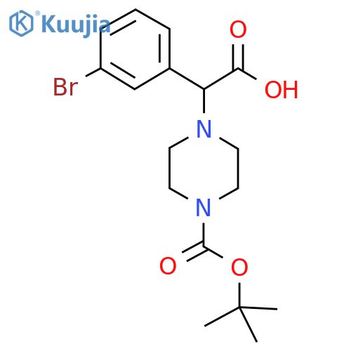 1-Piperazineaceticacid, a-(3-bromophenyl)-4-[(1,1-dimethylethoxy)carbonyl]- structure
