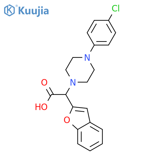 1-Piperazineaceticacid, a-2-benzofuranyl-4-(4-chlorophenyl)- structure