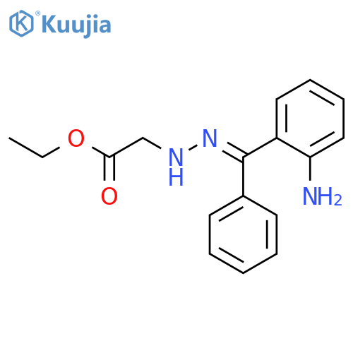 Acetic acid, [[(2-aminophenyl)phenylmethylene]hydrazino]-, ethyl ester structure