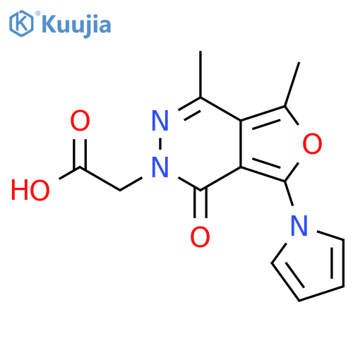2-[4,5-dimethyl-1-oxo-7-(1H-pyrrol-1-yl)-1H,2H-furo[3,4-d]pyridazin-2-yl]acetic acid structure