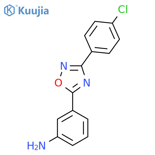 3-[3-(4-Chlorophenyl)-1,2,4-oxadiazol-5-yl]aniline structure