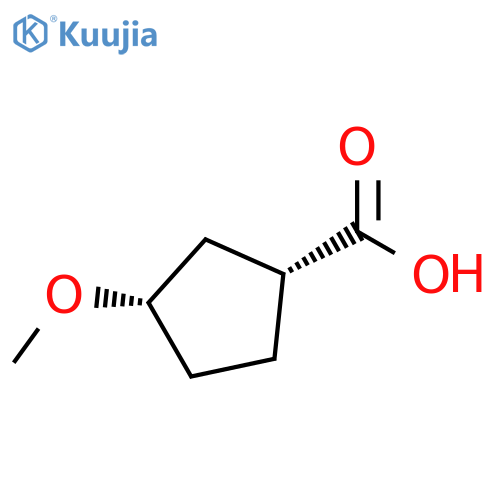 rel-(1S,3R)-3-methoxycyclopentane-1-carboxylic acid structure