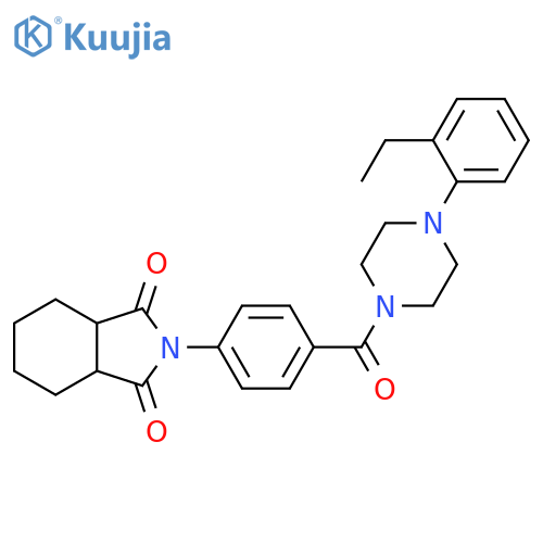 2-{4-4-(2-ethylphenyl)piperazine-1-carbonylphenyl}-octahydro-1H-isoindole-1,3-dione structure