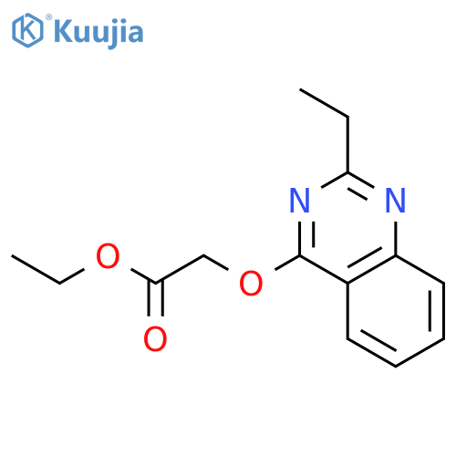 Acetic acid, [(2-ethyl-4-quinazolinyl)oxy]-, ethyl ester structure