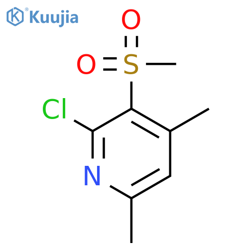 2-Chloro-4,6-dimethyl-3-(methylsulfonyl)pyridine structure