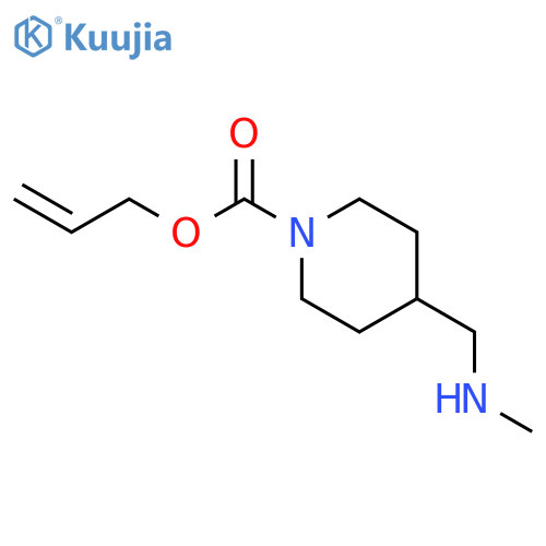 1-Piperidinecarboxylicacid, 4-[(methylamino)methyl]-, 2-propen-1-yl ester structure