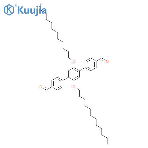 [1,1':4',1''-Terphenyl]-4,4''-dicarboxaldehyde, 2',5'-bis(dodecyloxy)- structure