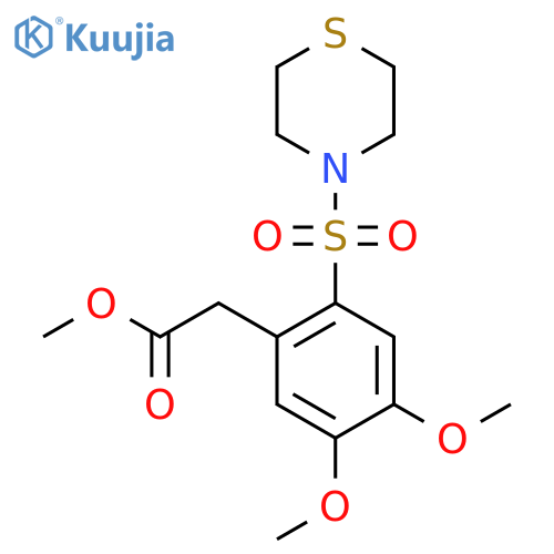 Methyl 2-(4,5-dimethoxy-2-(thiomorpholinosulfonyl)phenyl)acetate structure