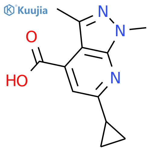 6-Cyclopropyl-1,3-dimethyl-1H-pyrazolo3,4-bpyridine-4-carboxylic Acid structure