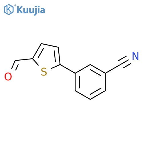 3-(5-Formylthiophen-2-yl)benzonitrile structure
