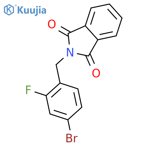 1H-Isoindole-1,3(2H)-dione,2-[(4-bromo-2-fluorophenyl)methyl]- structure
