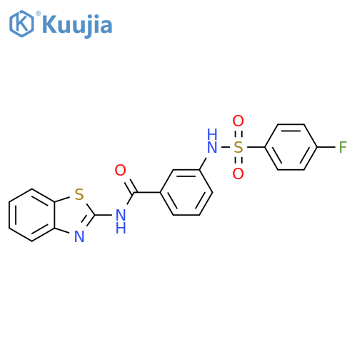 N-(1,3-benzothiazol-2-yl)-3-(4-fluorobenzenesulfonamido)benzamide structure