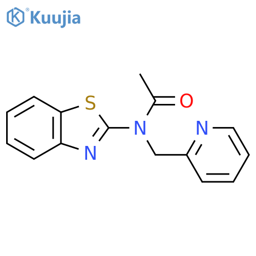 N-(1,3-benzothiazol-2-yl)-N-(pyridin-2-yl)methylacetamide structure