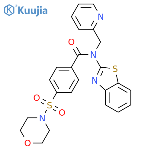 N-(1,3-benzothiazol-2-yl)-4-(morpholine-4-sulfonyl)-N-(pyridin-2-yl)methylbenzamide structure