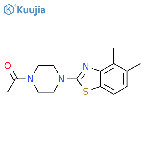 1-4-(4,5-dimethyl-1,3-benzothiazol-2-yl)piperazin-1-ylethan-1-one structure