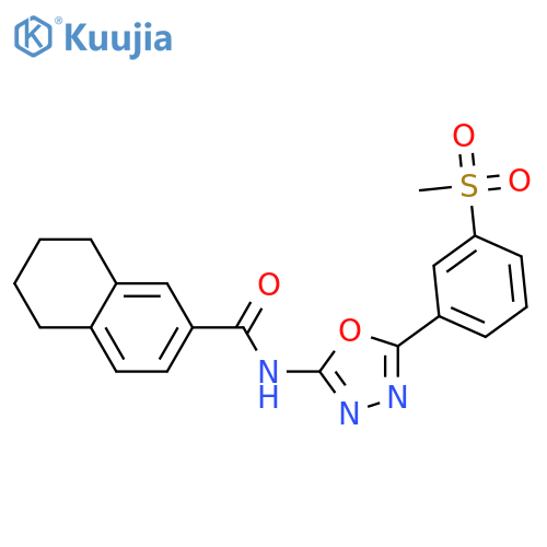 N-5-(3-methanesulfonylphenyl)-1,3,4-oxadiazol-2-yl-5,6,7,8-tetrahydronaphthalene-2-carboxamide structure