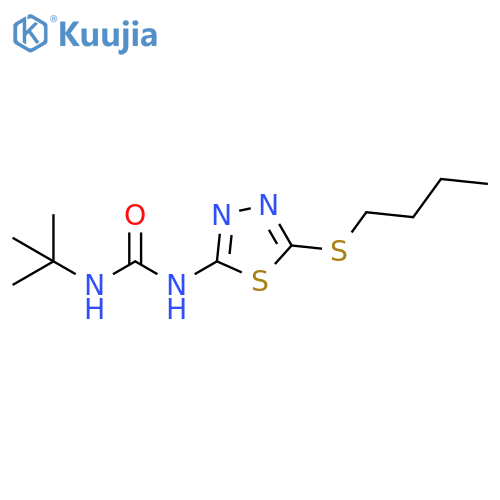 3-tert-butyl-1-5-(butylsulfanyl)-1,3,4-thiadiazol-2-ylurea structure