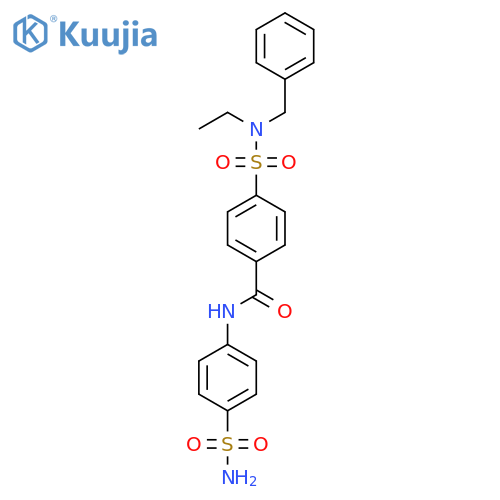 4-benzyl(ethyl)sulfamoyl-N-(4-sulfamoylphenyl)benzamide structure