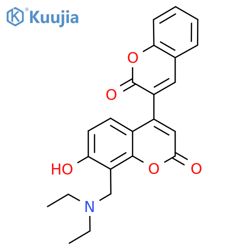 8'-(diethylamino)methyl-7'-hydroxy-2H,2'H-3,4'-bichromene-2,2'-dione structure