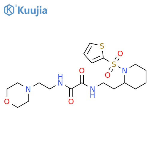 N'-2-(morpholin-4-yl)ethyl-N-{2-1-(thiophene-2-sulfonyl)piperidin-2-ylethyl}ethanediamide structure