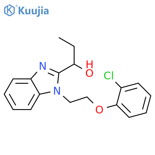 1-{1-2-(2-chlorophenoxy)ethyl-1H-1,3-benzodiazol-2-yl}propan-1-ol structure