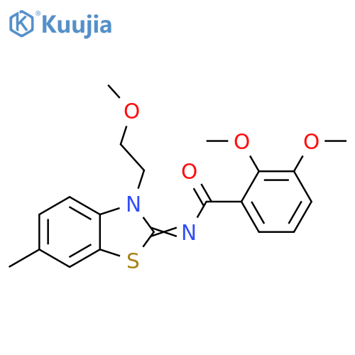 2,3-dimethoxy-N-(2E)-3-(2-methoxyethyl)-6-methyl-2,3-dihydro-1,3-benzothiazol-2-ylidenebenzamide structure