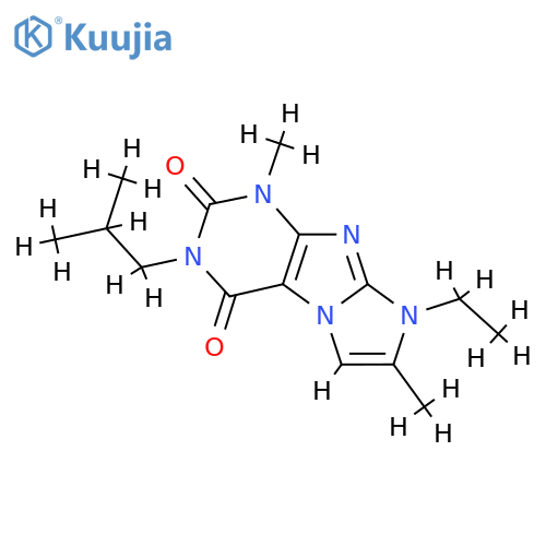 8-ethyl-1,7-dimethyl-3-(2-methylpropyl)-1H,2H,3H,4H,8H-imidazo1,2-gpurine-2,4-dione structure
