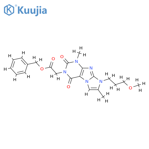 benzyl 2-8-(3-methoxypropyl)-1,7-dimethyl-2,4-dioxo-1H,2H,3H,4H,8H-imidazo1,2-gpurin-3-ylacetate structure