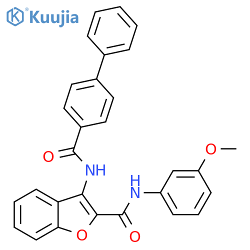 3-{1,1'-biphenyl-4-amido}-N-(3-methoxyphenyl)-1-benzofuran-2-carboxamide structure