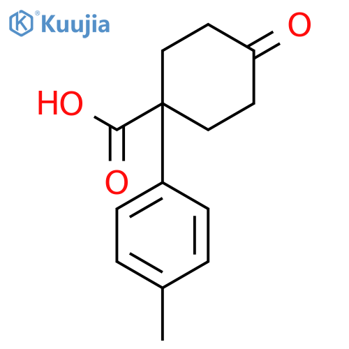 1-(4-methylphenyl)-4-oxocyclohexane-1-carboxylic Acid structure
