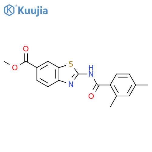 methyl 2-(2,4-dimethylbenzamido)-1,3-benzothiazole-6-carboxylate structure