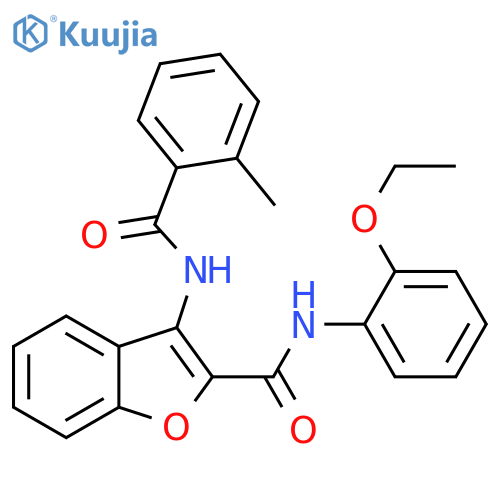 N-(2-ethoxyphenyl)-3-(2-methylbenzamido)-1-benzofuran-2-carboxamide structure
