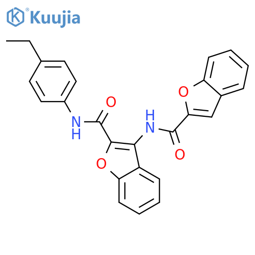 3-(1-benzofuran-2-amido)-N-(4-ethylphenyl)-1-benzofuran-2-carboxamide structure
