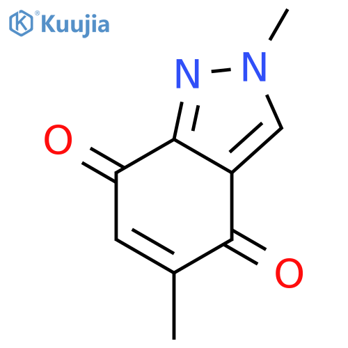 2H-Indazole-4,7-dione, 2,5-dimethyl- structure