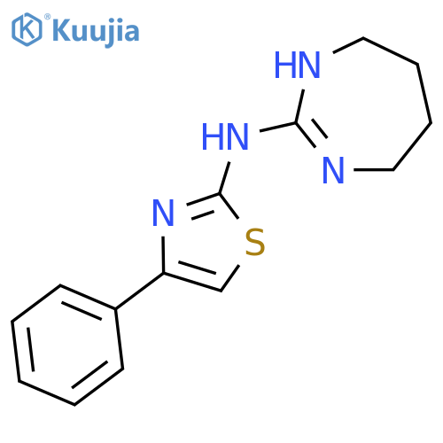 1H-1,3-DIAZEPIN-2-AMINE, 4,5,6,7-TETRAHYDRO-N-(4-PHENYL-2-THIAZOLYL)- structure