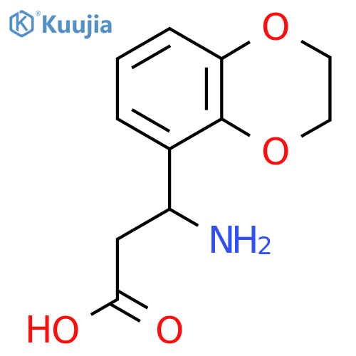 3-amino-3-(2,3-dihydro-1,4-benzodioxin-5-yl)propanoic acid structure